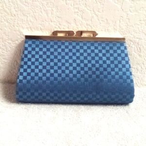 NaRaya satin blue evening bag